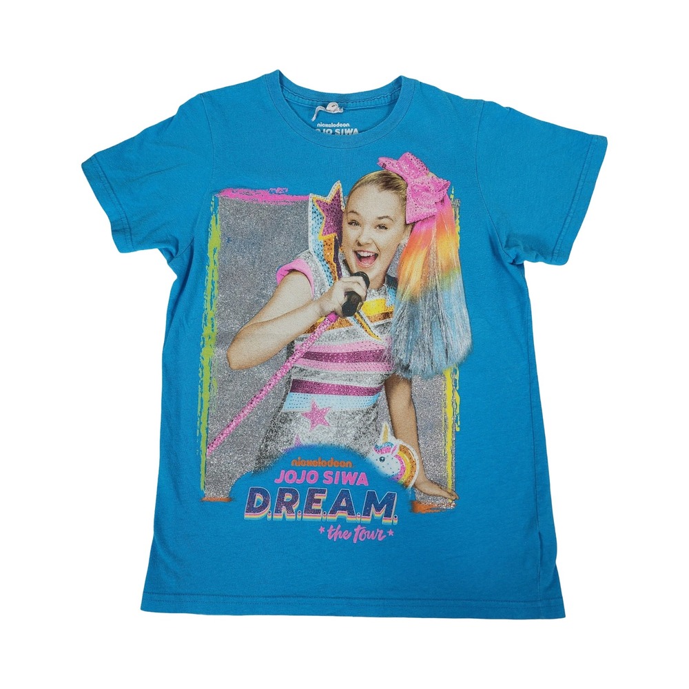 Nickelodeon JoJo Siwa DREAM The Tour‎ 2019 Concert T-Shirt Blue Youth Medium M